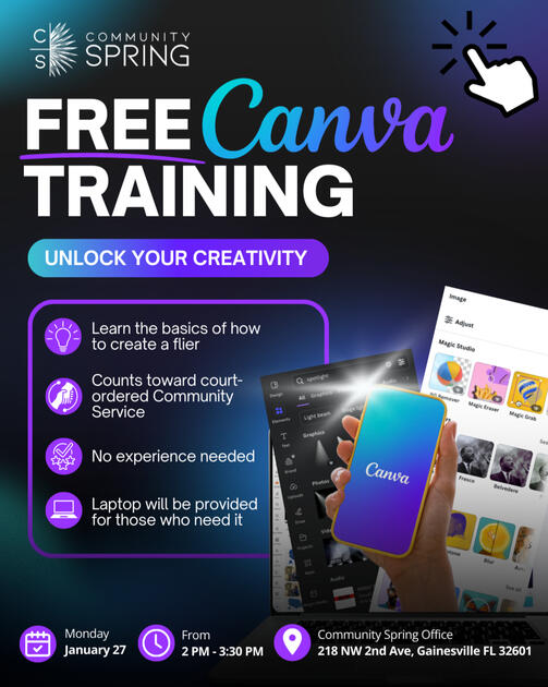 I held a Free Canva Training for those who were interested in learning or advancing in their graphic design skills. Participants that came out said they thoroughly enjoyed the training and felt they had learned a lot.