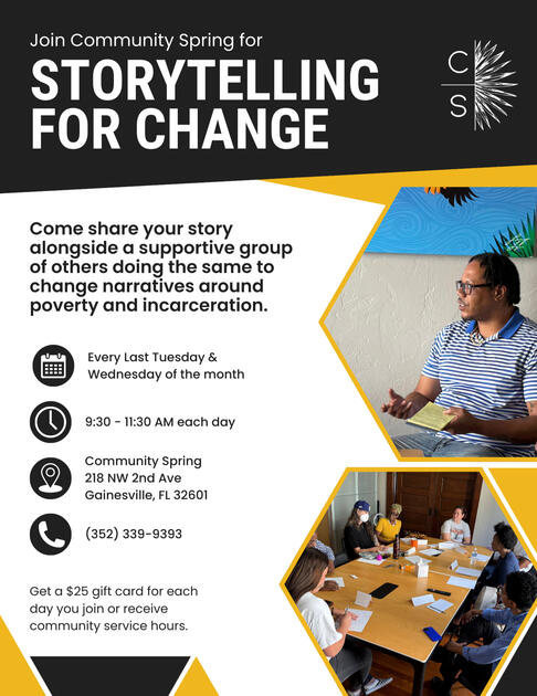 Storytelling for Change Workshop Flyer